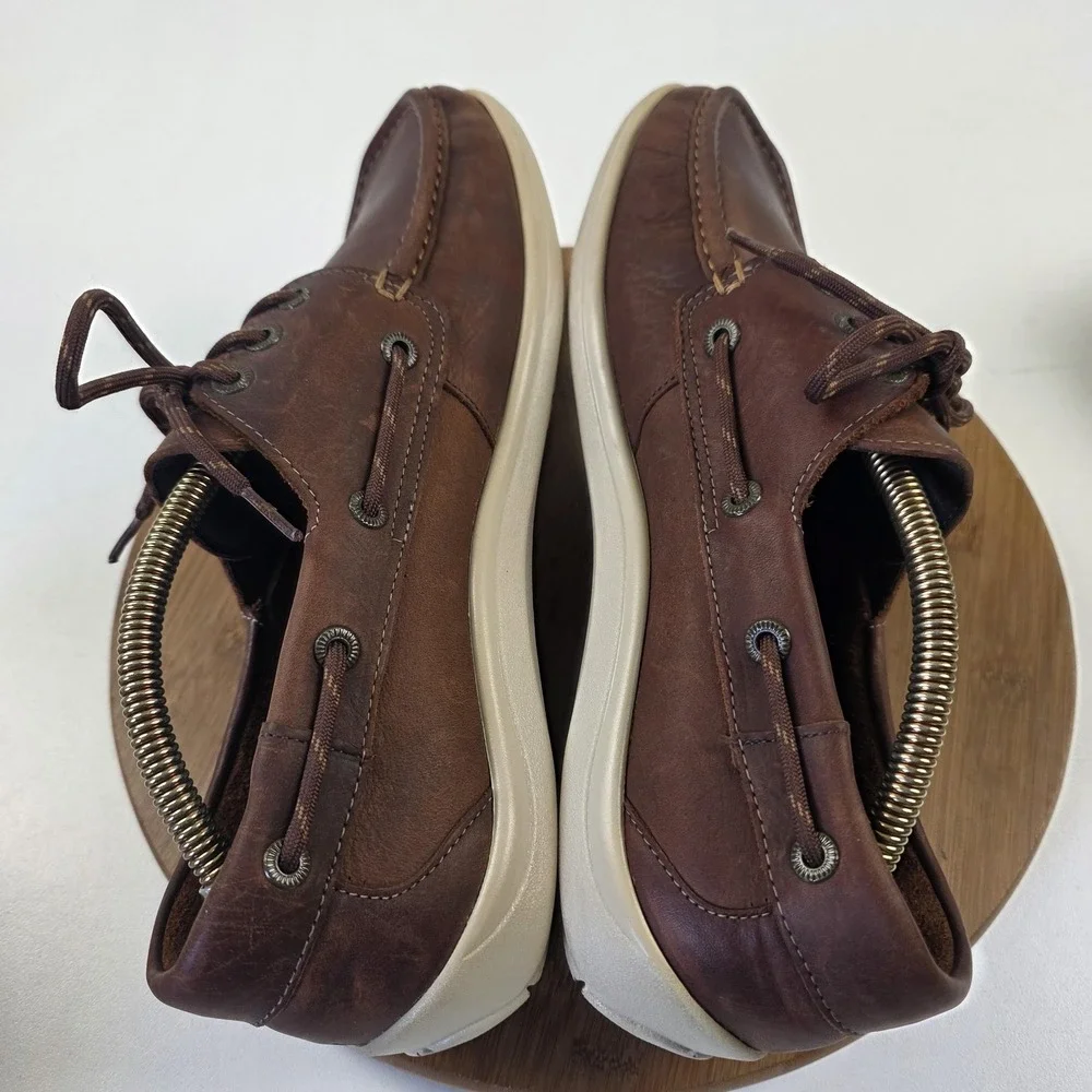 SAS Shoes Mens Size 12 Brown Leather Boat Casual Comfort TriPad Deck USA